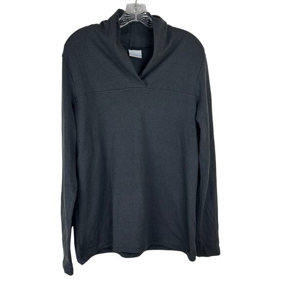 Columbia Womens High Neck Grey Top Size Medium Pullover Soft Mid Layer - Picture 2 of 7